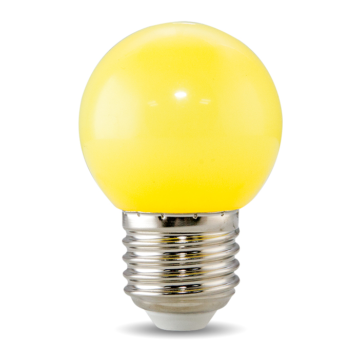 Bóng đèn LED BULB tròn màu 1W màu vàng
