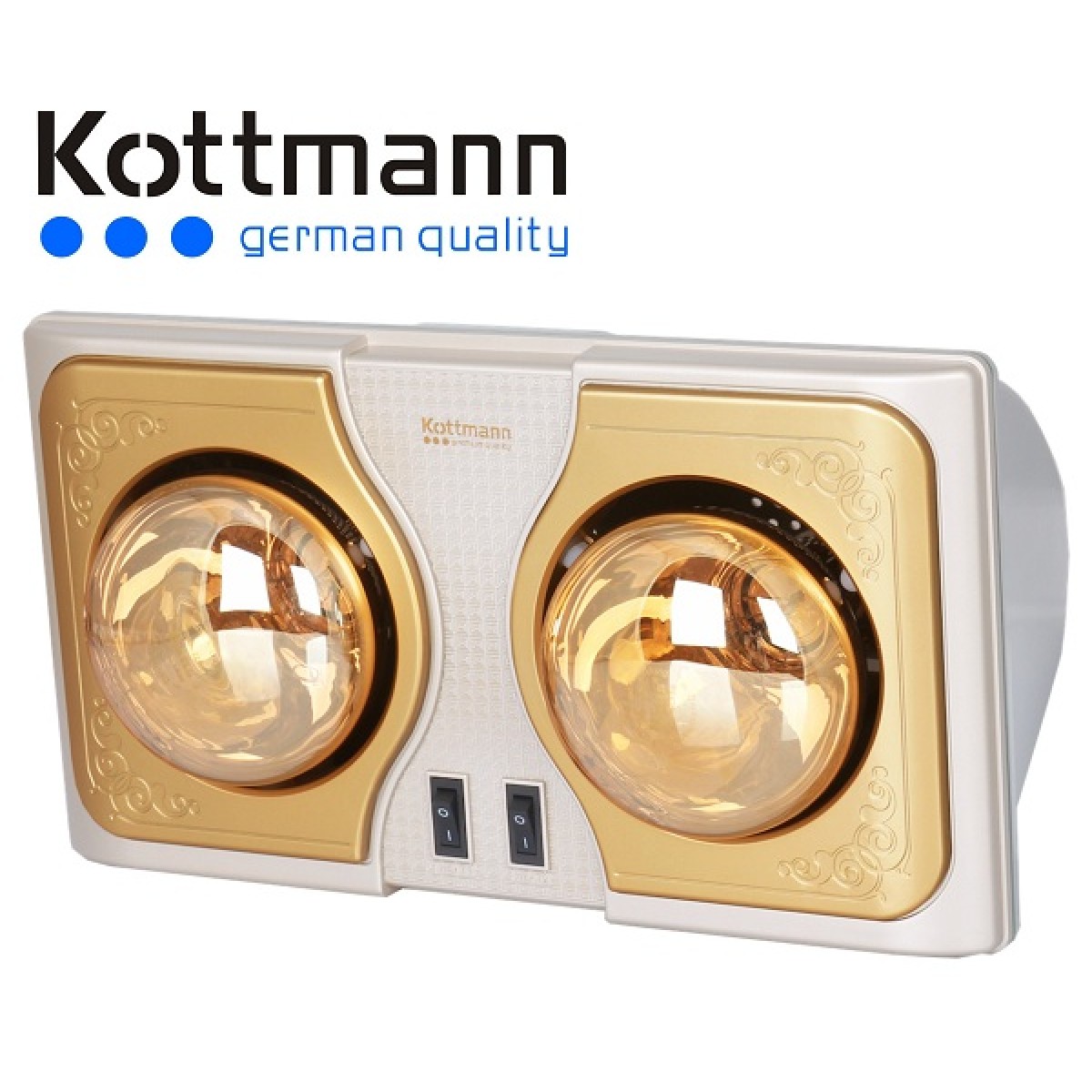 Đèn sưởi nhà tắm Kottmann 2 bóng K2B-NV
