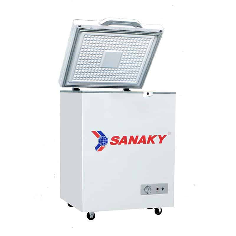 Tủ đông Sanaky 100L VH-1599HYK(1 đông ,Dàn đồng,Cánh kính cường lực,Màu xám