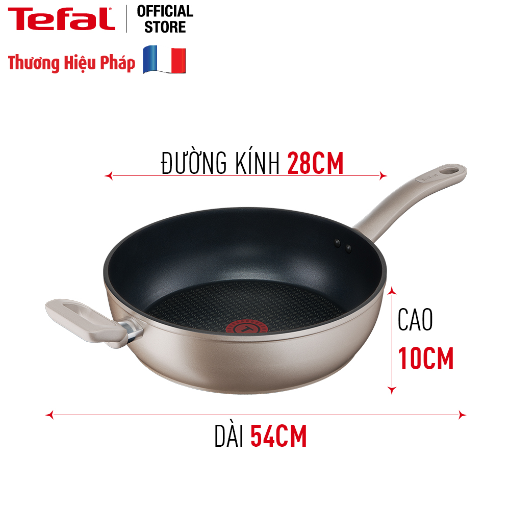 Chảo chiên chống dính đáy từ sâu lòng Tefal Sensations H9109014 28cm