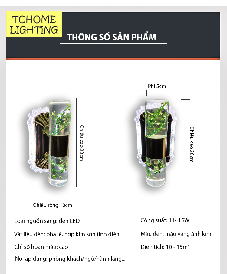 ĐÈN TƯỜNG RONG THỦY SINH