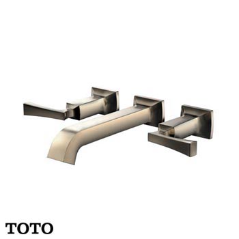 Vòi chậu nóng lạnh gắn tường mạ bạc TOTO DLB202