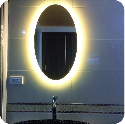 Gương elip đèn led kích thước 60*80cm