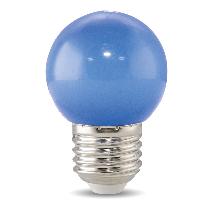 Bóng đèn LED BULB tròn màu 1W màu xanh lam