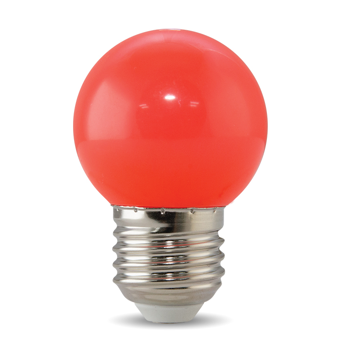 Bóng đèn LED BULB tròn màu 1W màu đỏ