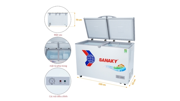 Tủ đông Sanaky VH-3699A1 (350 lít/ 270 lít)