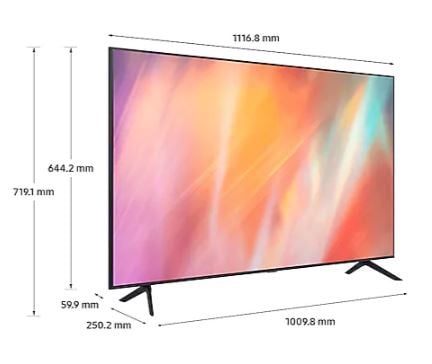 Smart Tivi Samsung 4K 50 Inch UA50AU7700 Mới 2021